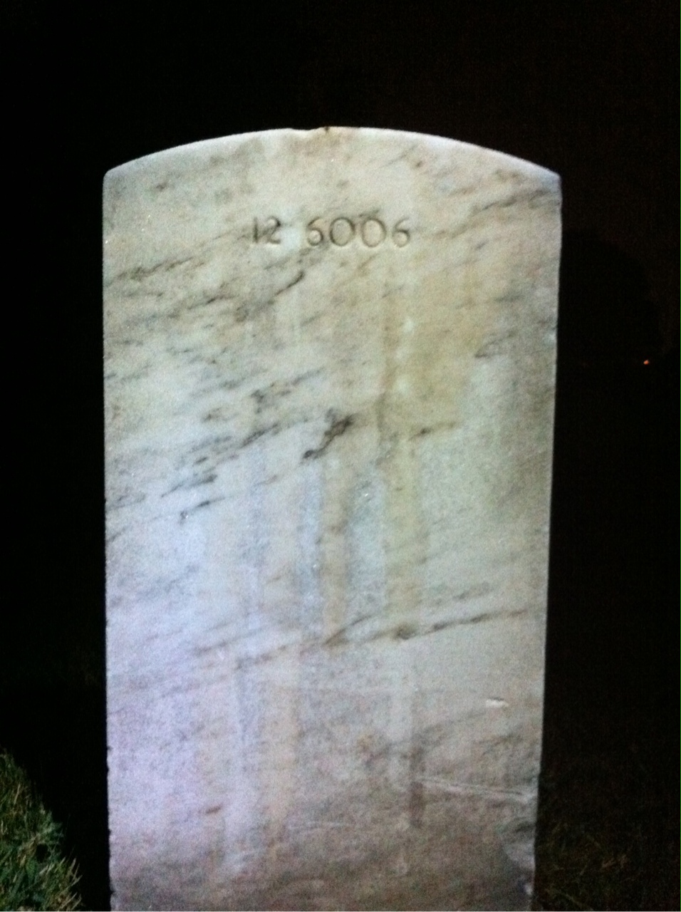 Back of headstone — George Aronson