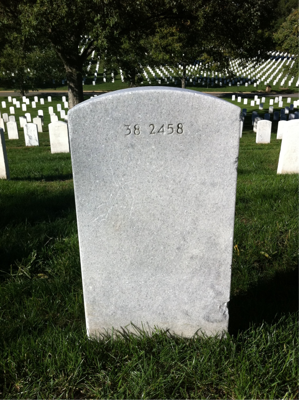 Back of headstone — William M Grove