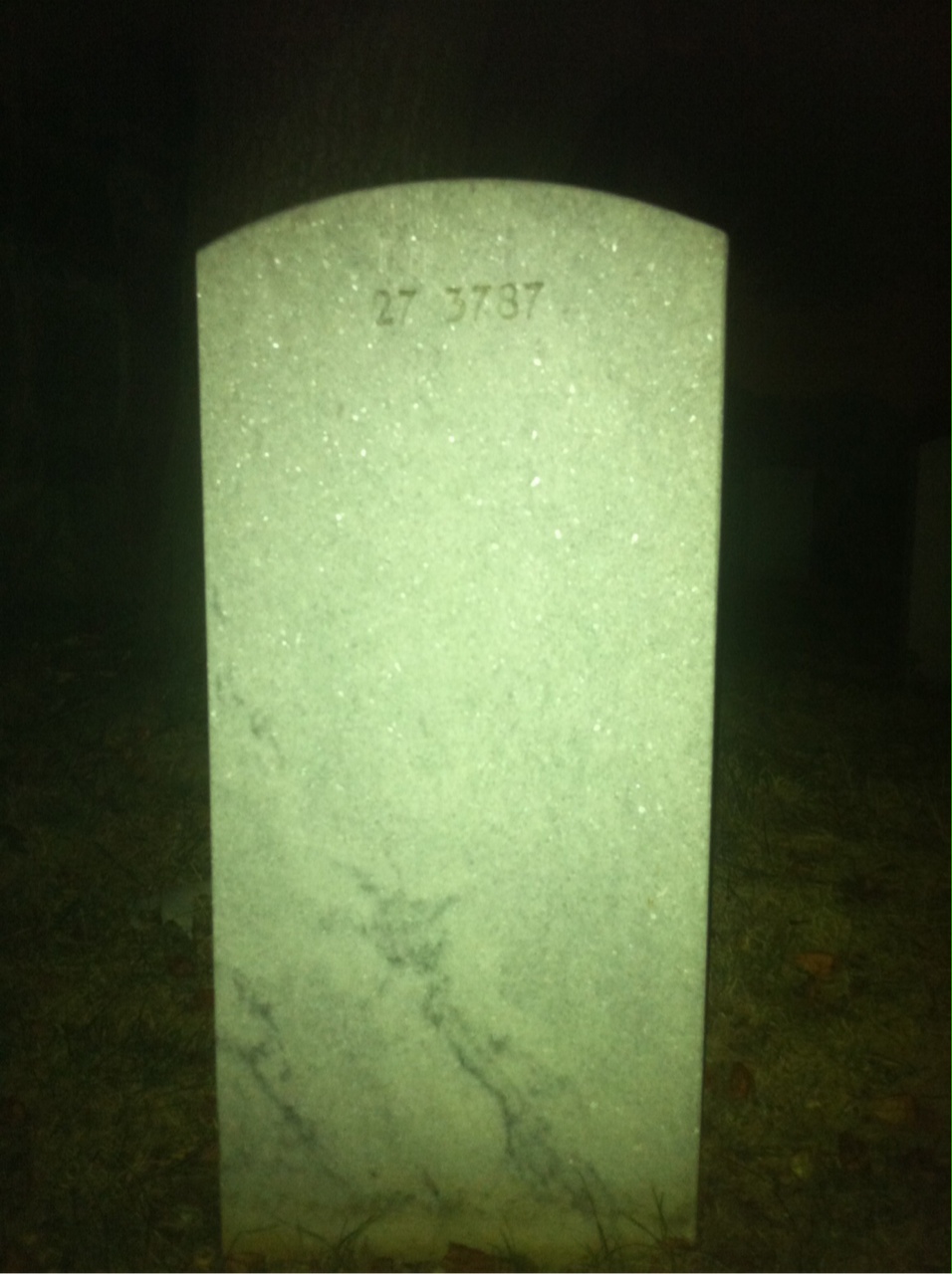 Back of headstone — George Armer