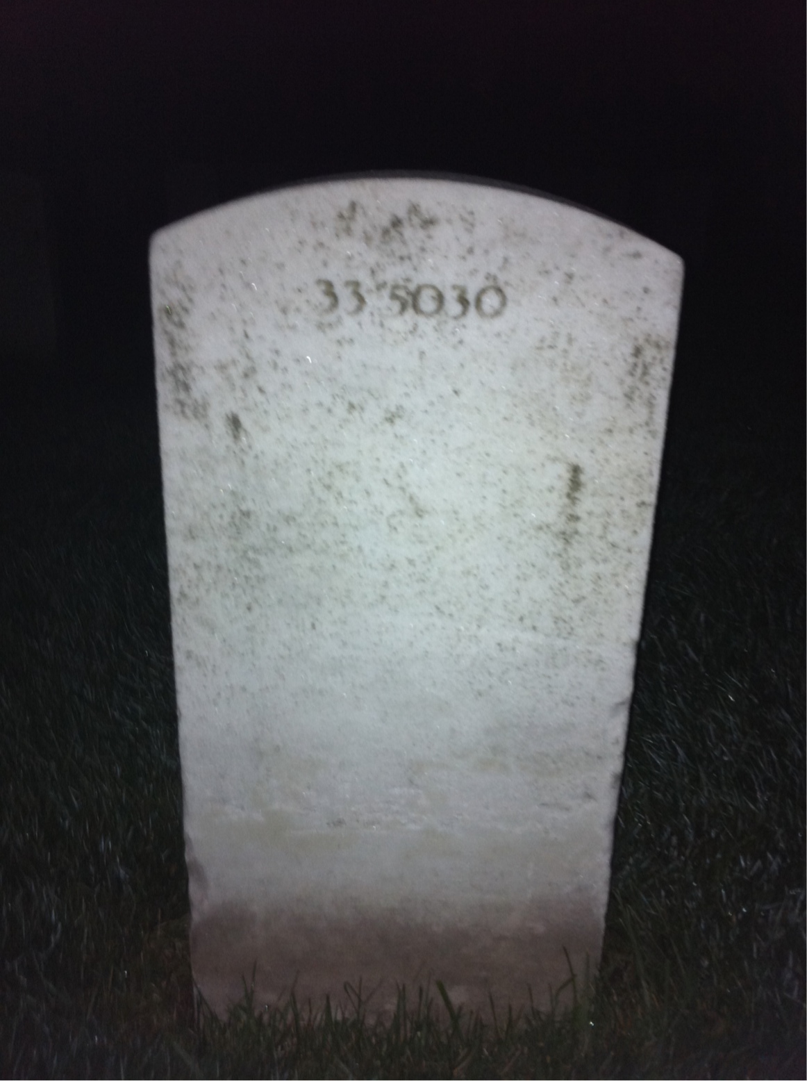 Back of headstone — Jim Mcintosh