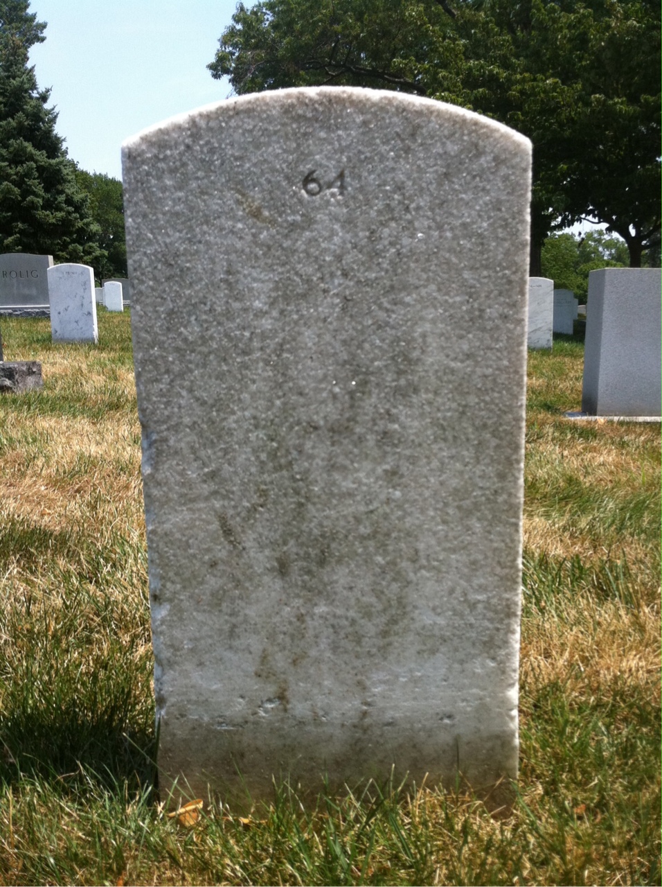 Back of headstone — Le Fay Corcoran