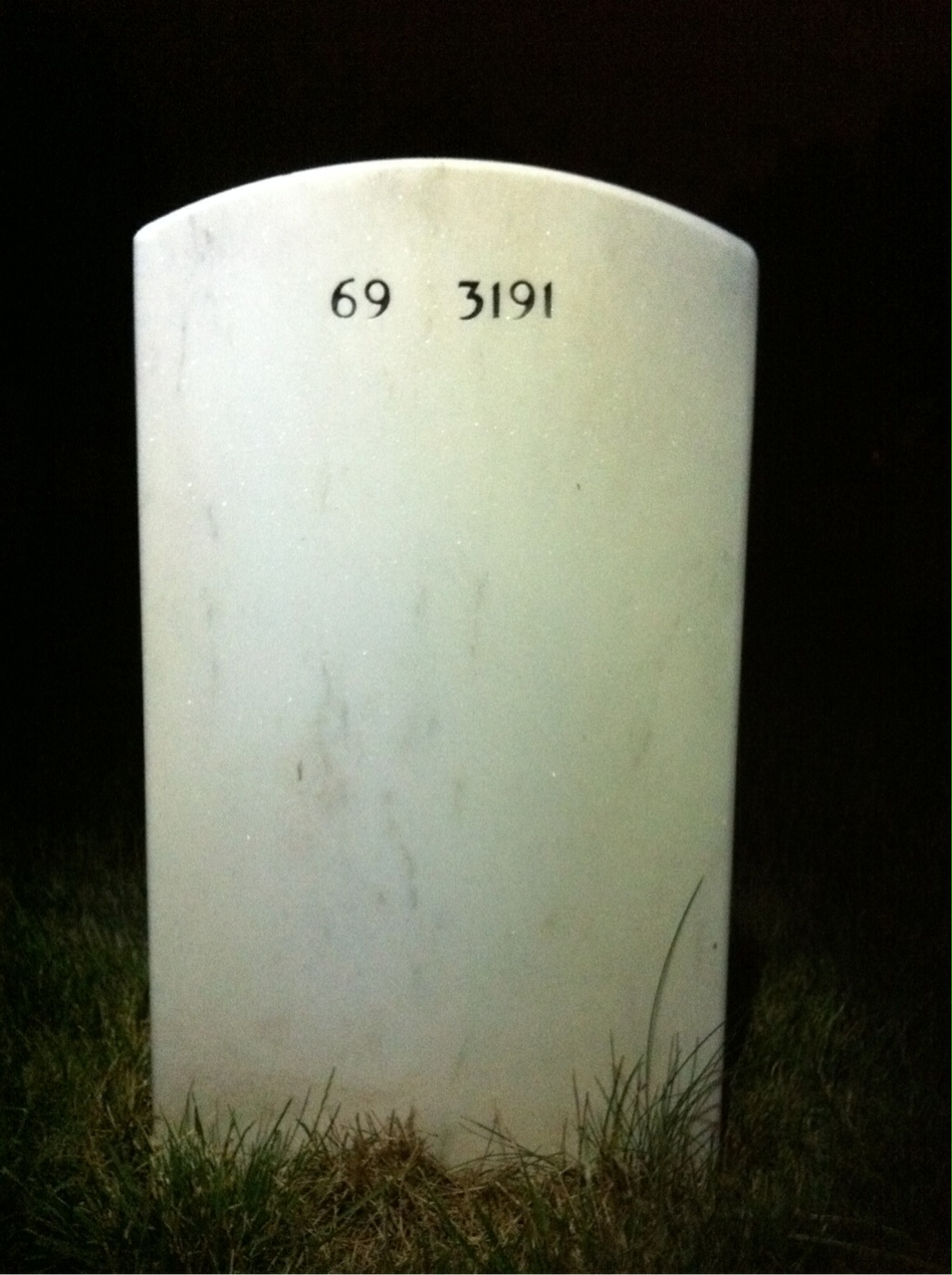 Back of headstone — Marilyn Duffy