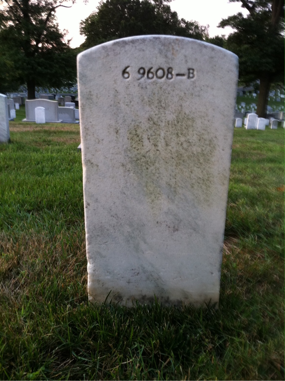 Back of headstone — Oscar Bandura