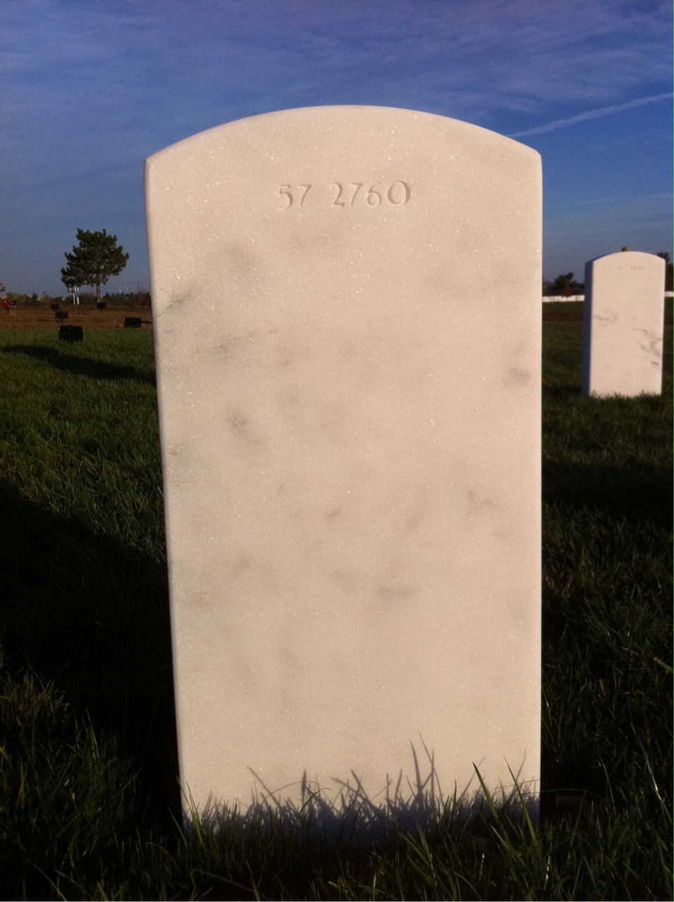 Back of headstone — Trajan Eugene Shipley