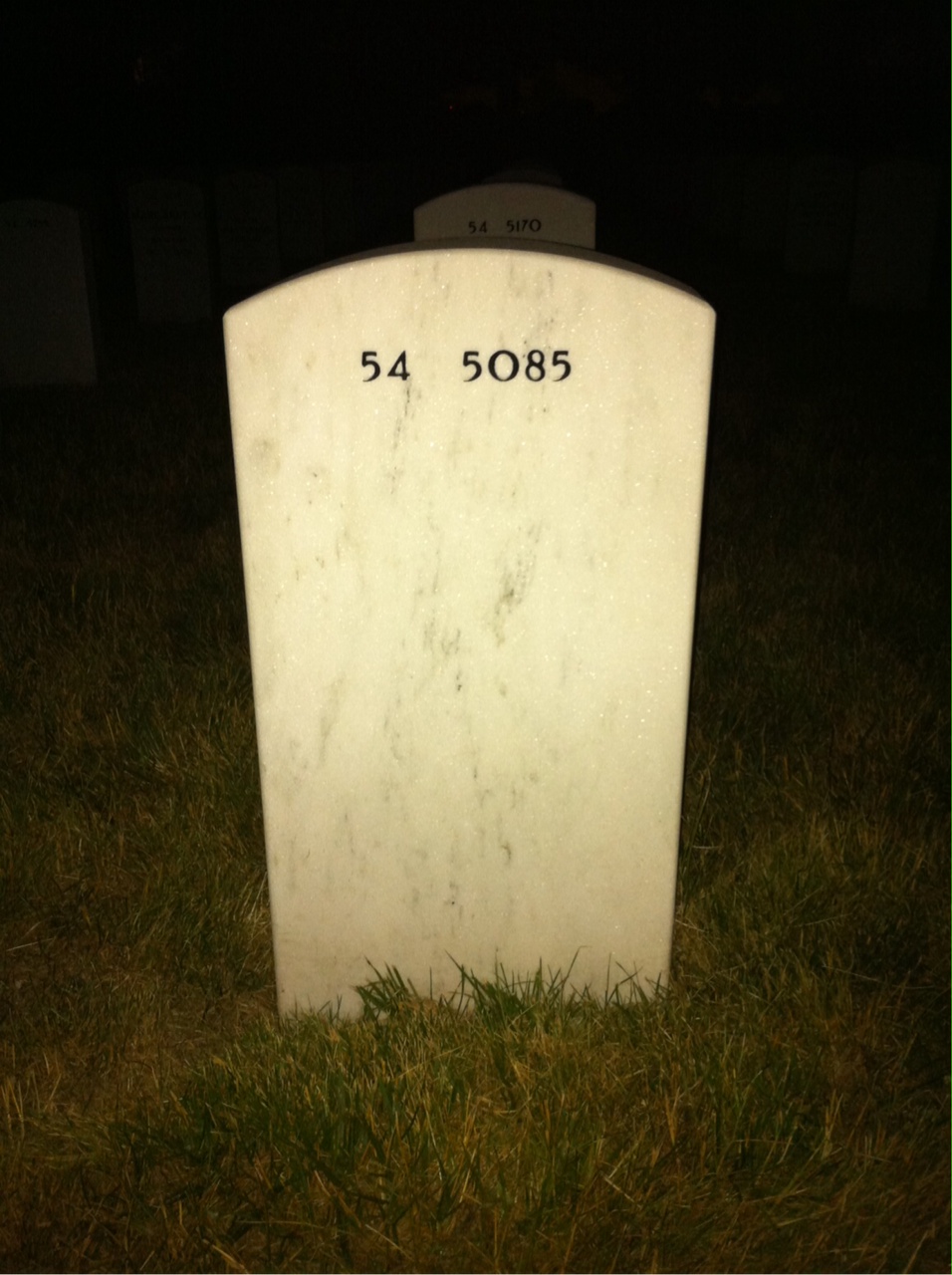Back of headstone — Malcolm Britton