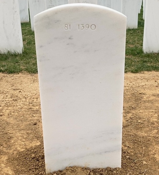 Back of headstone — William Middleton