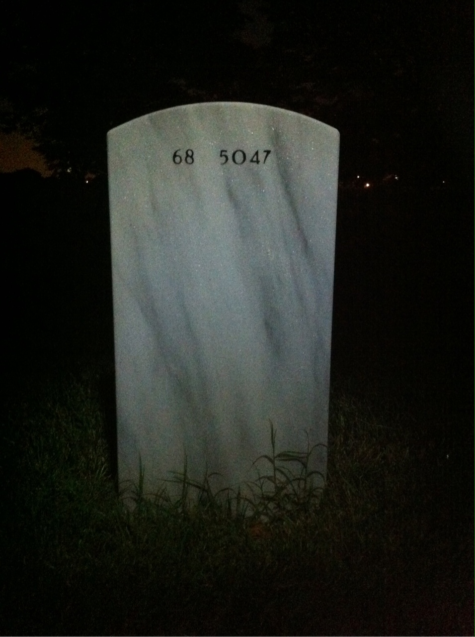 Back of headstone — Robert Burt