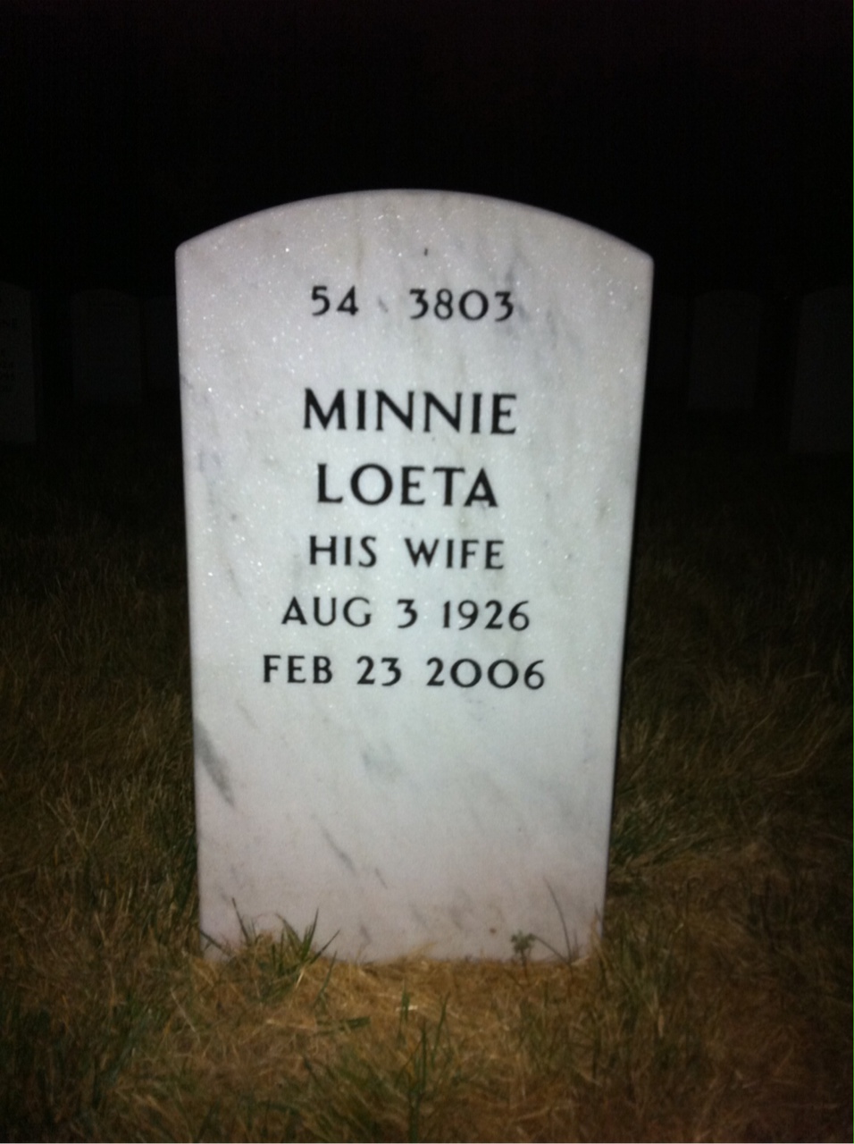 Back of headstone — Randleson Lyles