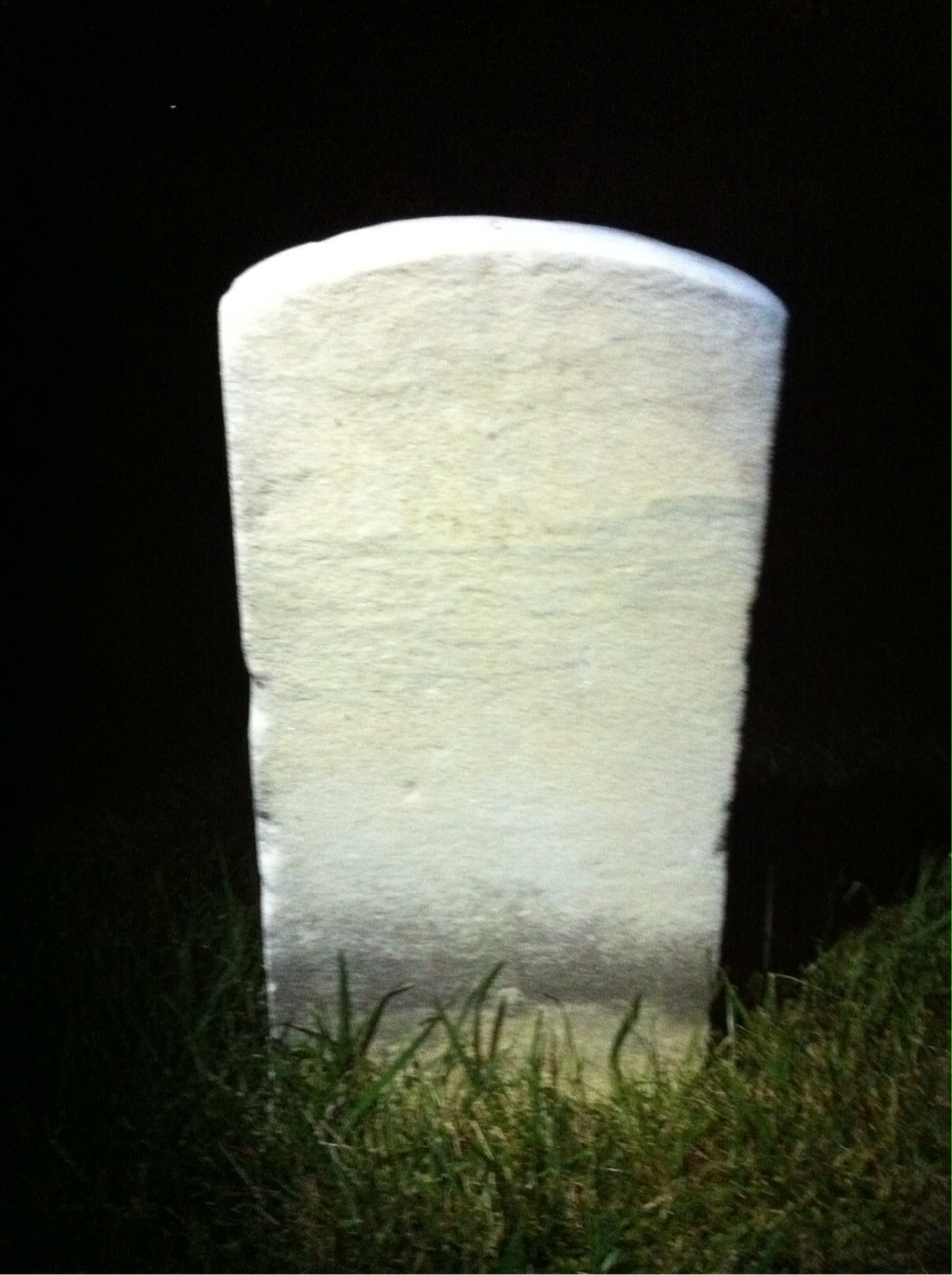 Back of headstone — Jonas Melvin