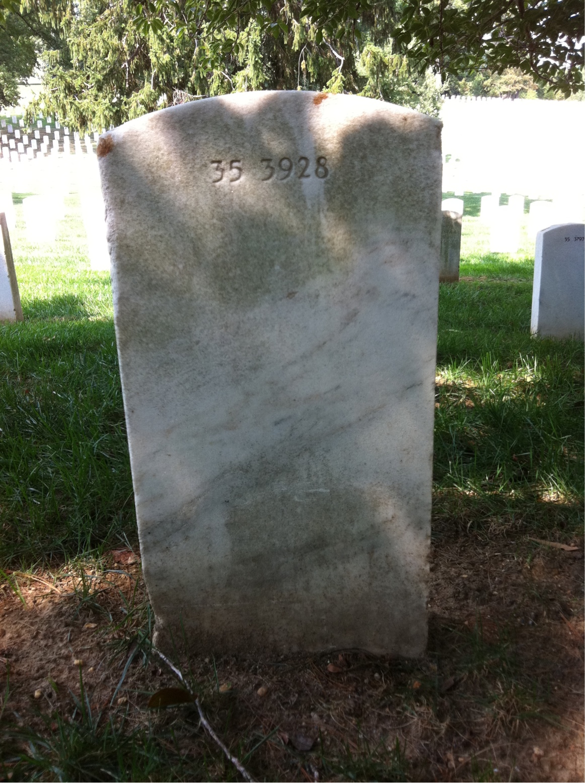 Back of headstone — Joseph Montgomery
