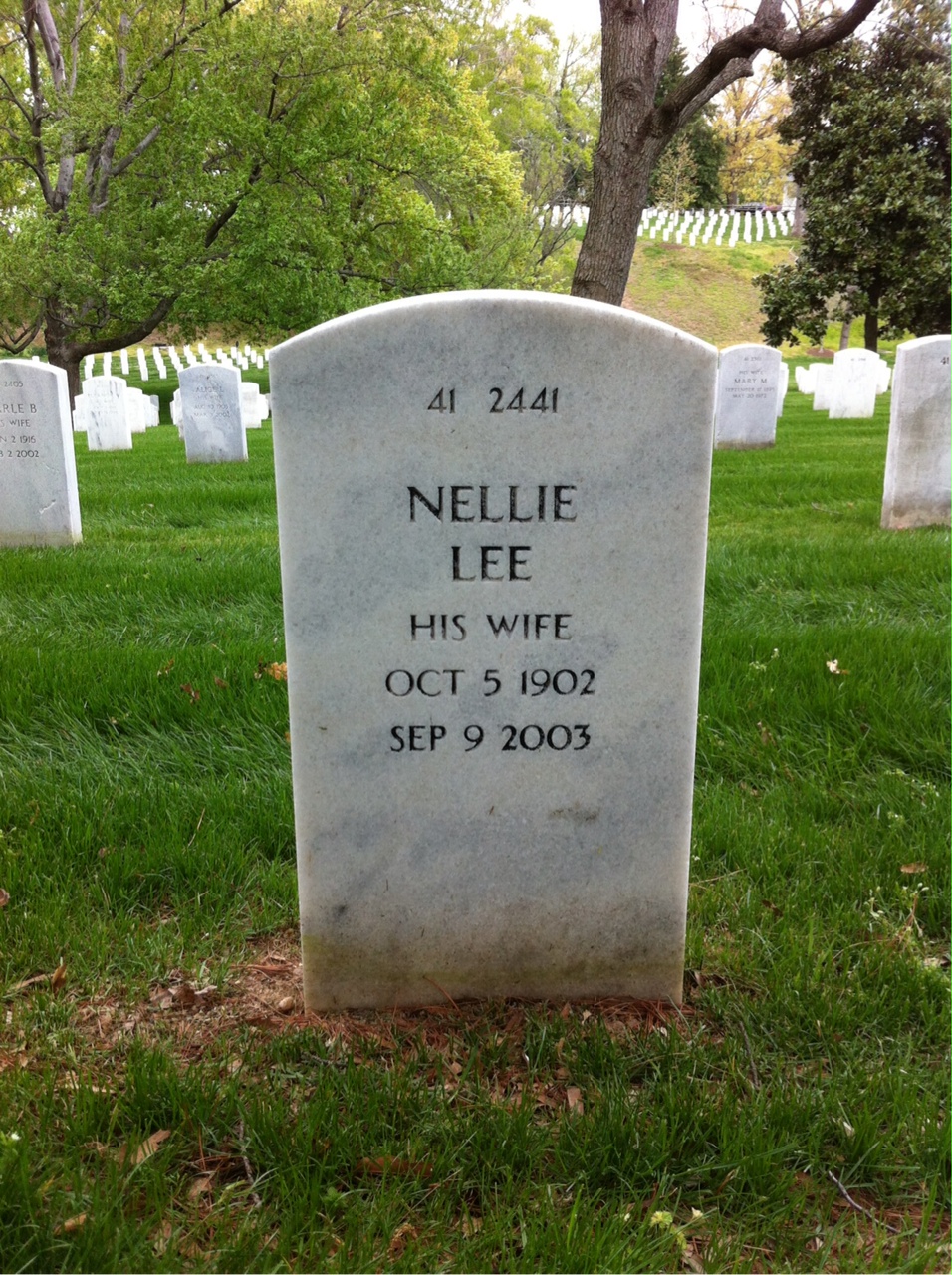Back of headstone — Ira Edgerton