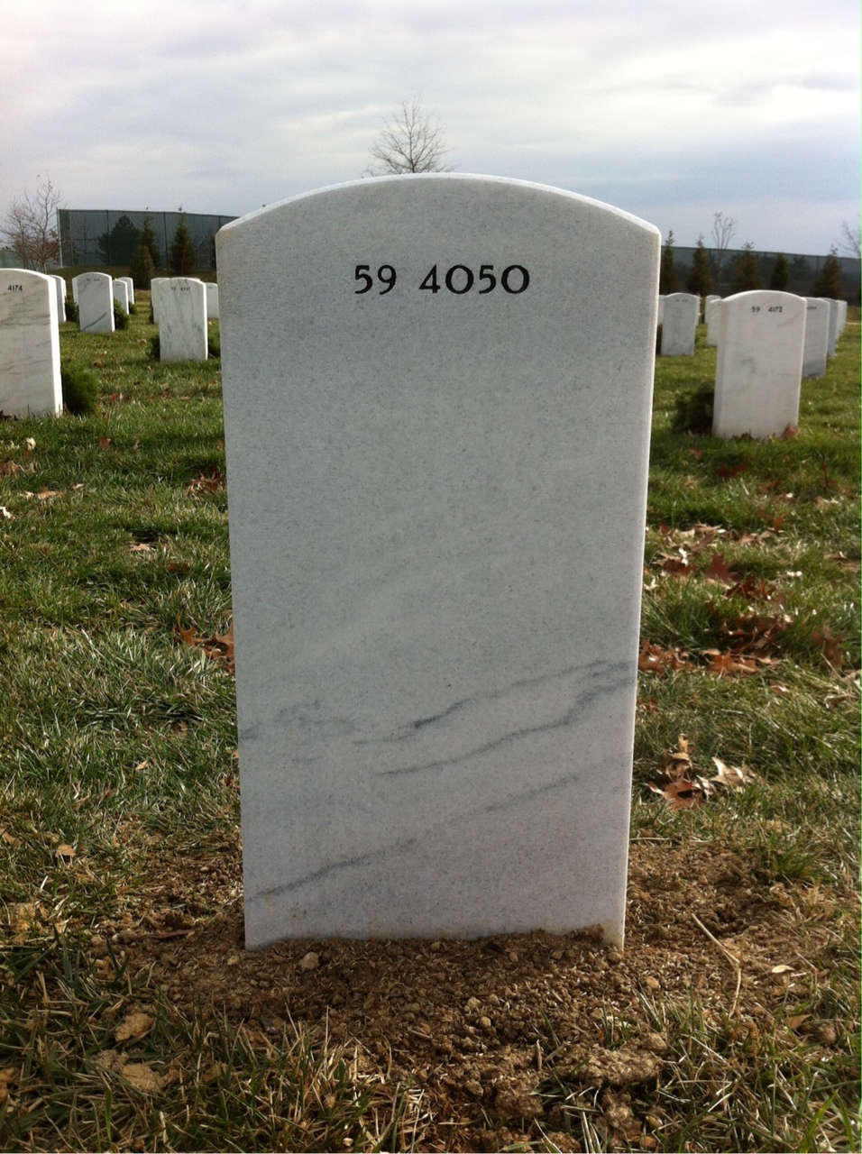 Back of headstone — Raymond Allen