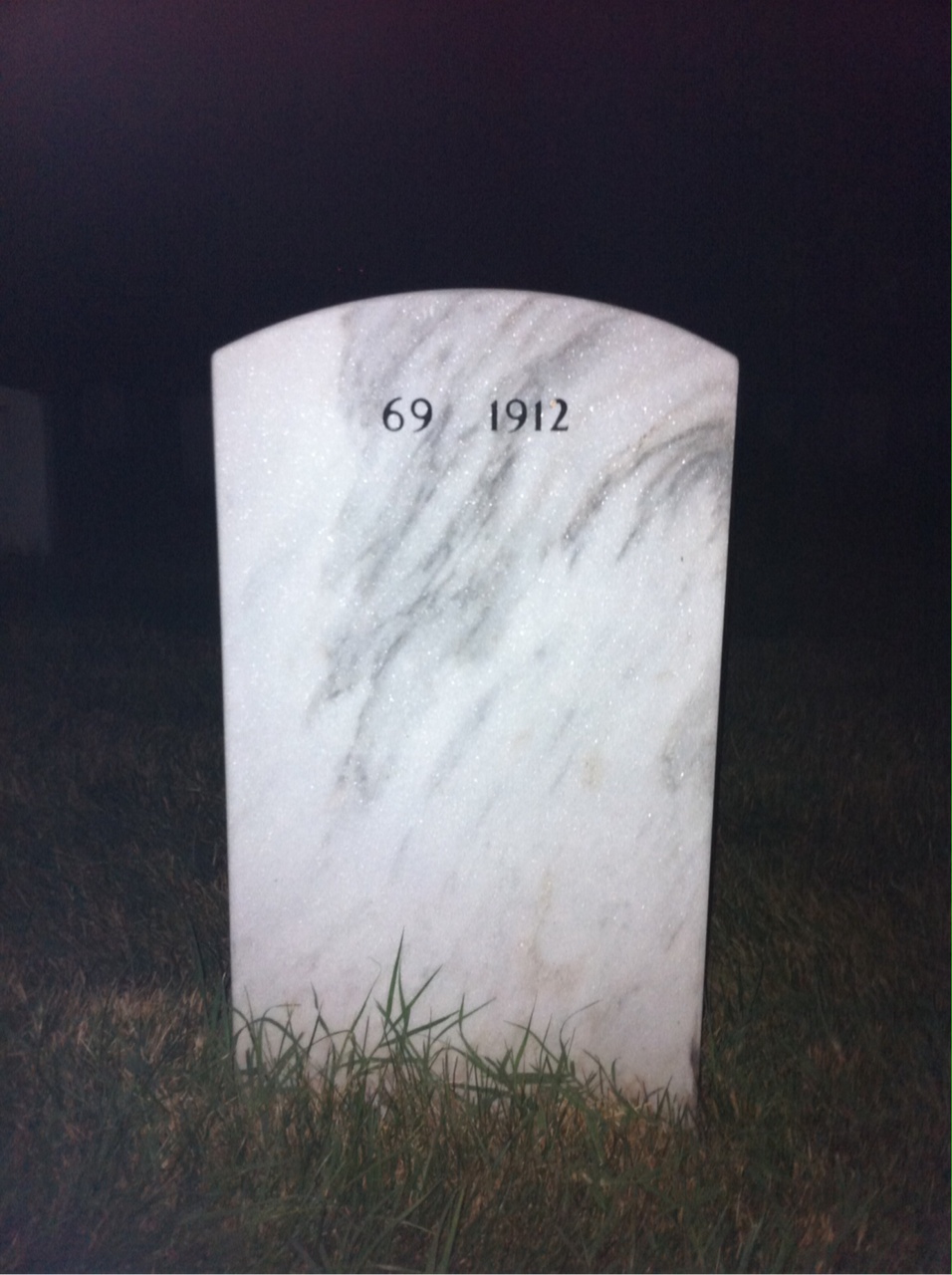 Back of headstone — William Clark