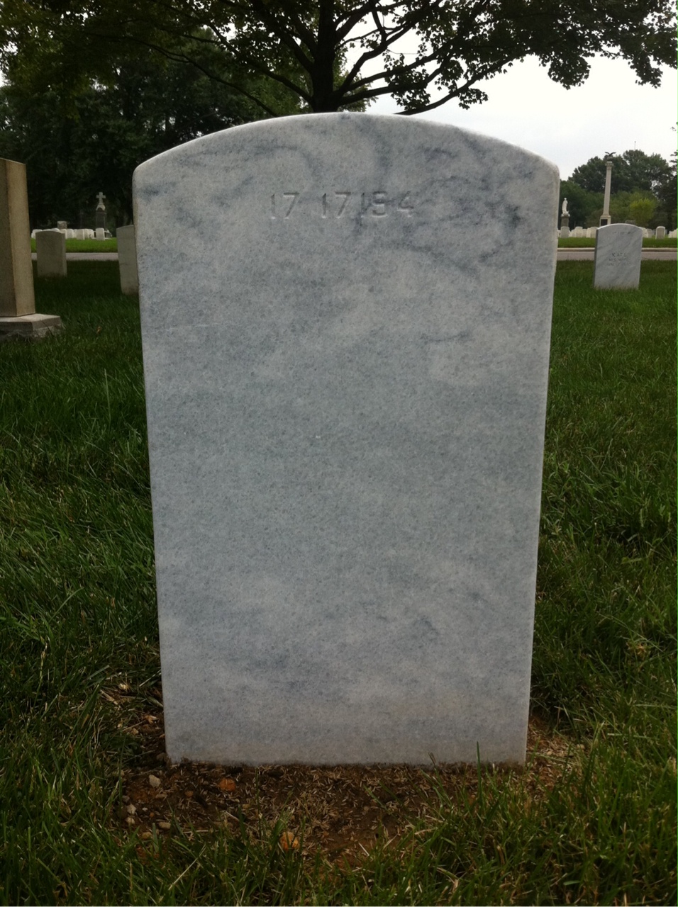 Back of headstone — William Aydelotte