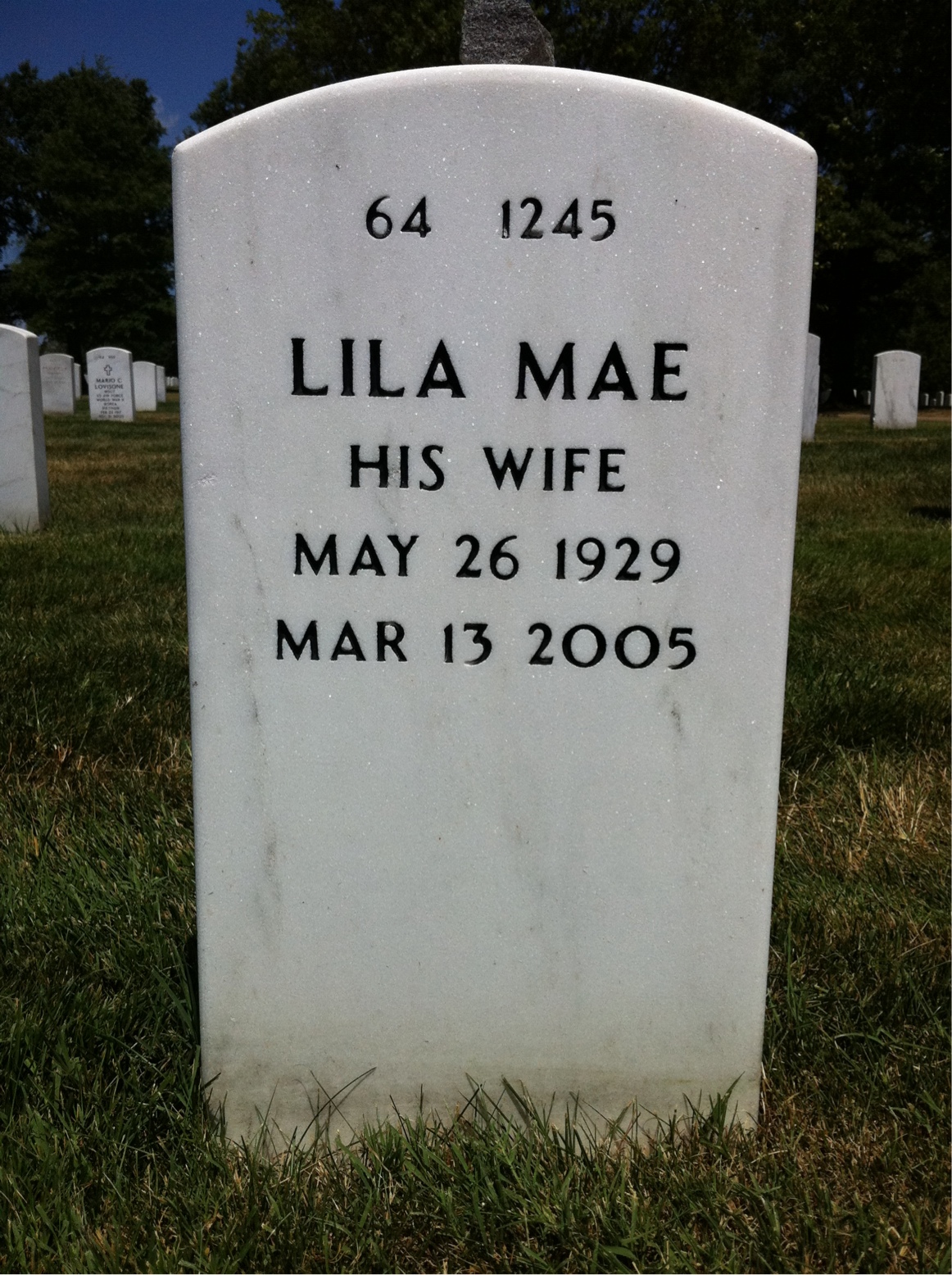 Back of headstone — Paul Thorpe
