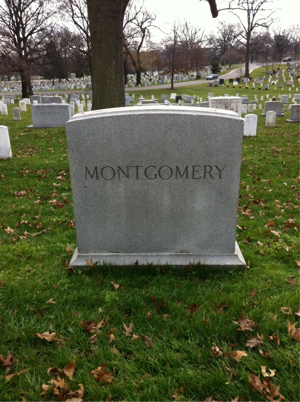 Back of headstone — Edith Montgomery