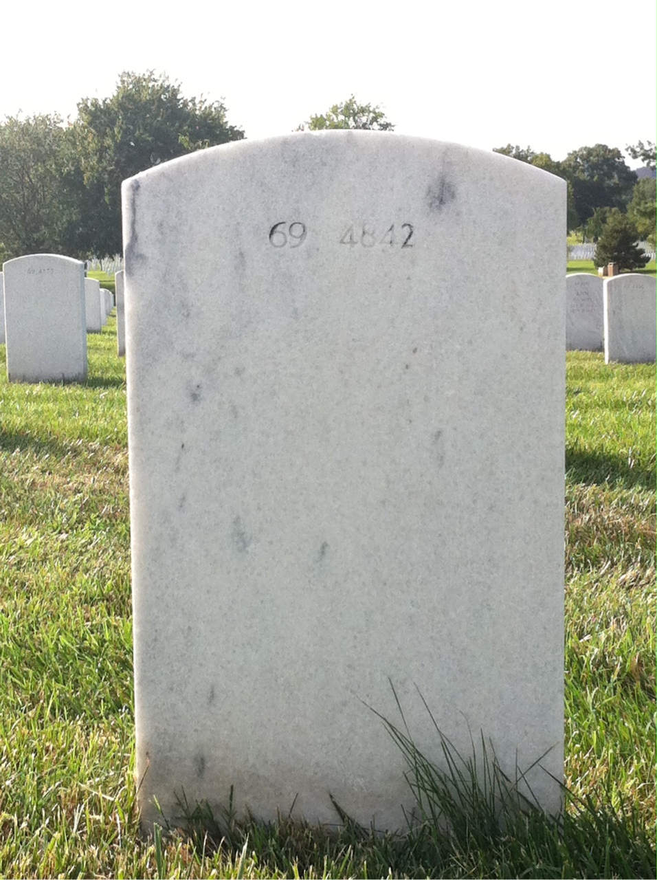 Back of headstone — Milton Woodward