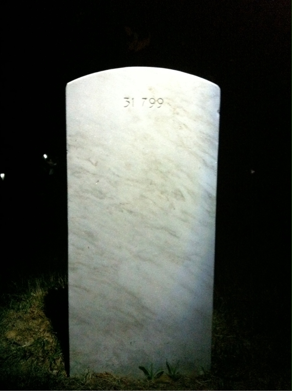 Back of headstone — Chester Millman