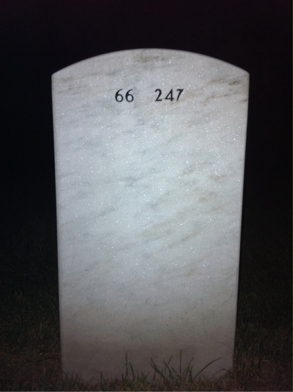 Back of headstone — John Adamson
