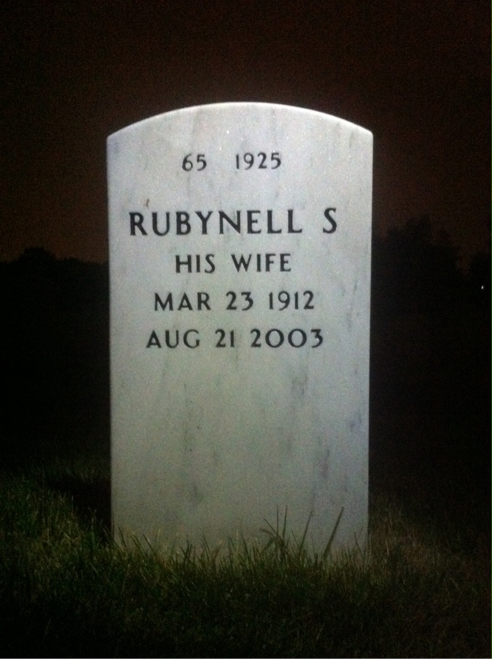 Back of headstone — William Davis