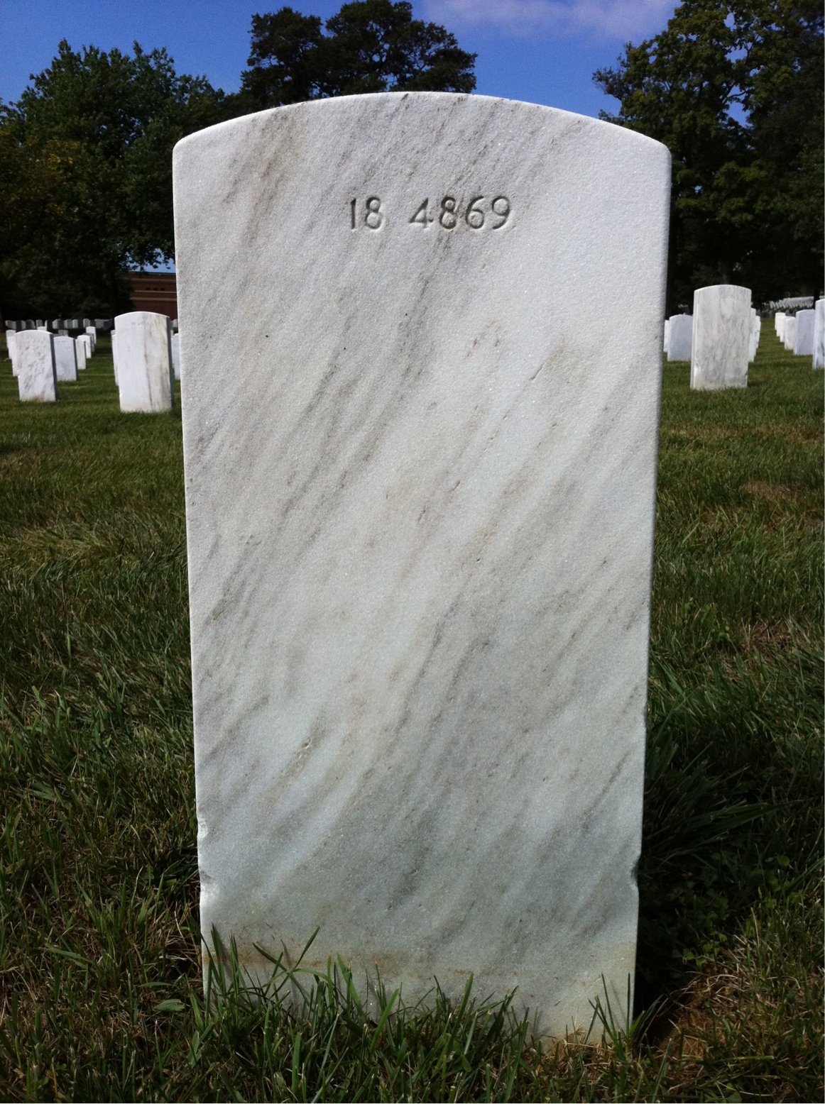 Back of headstone — Fred Ambler