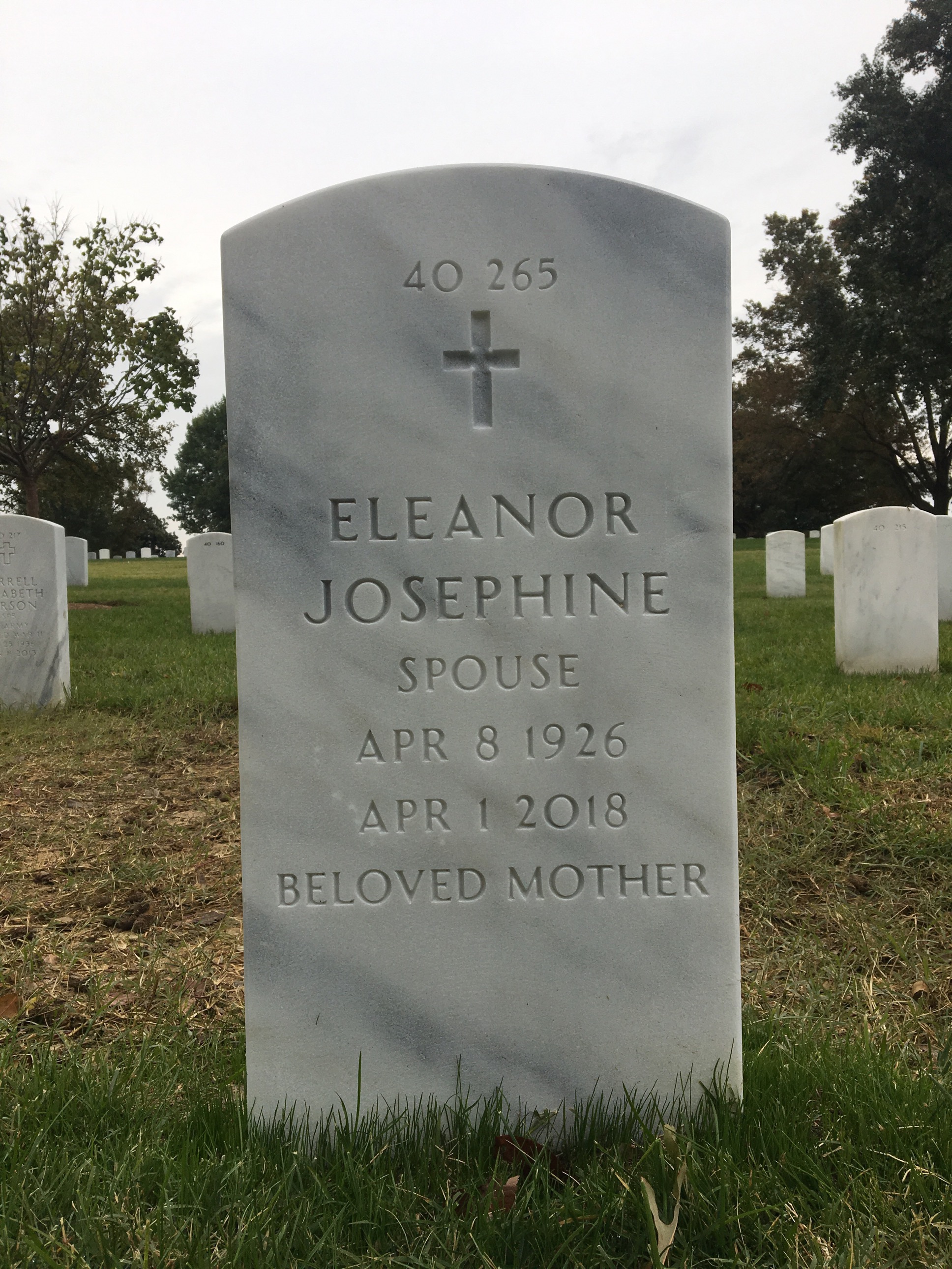 Back of headstone — James Feeney