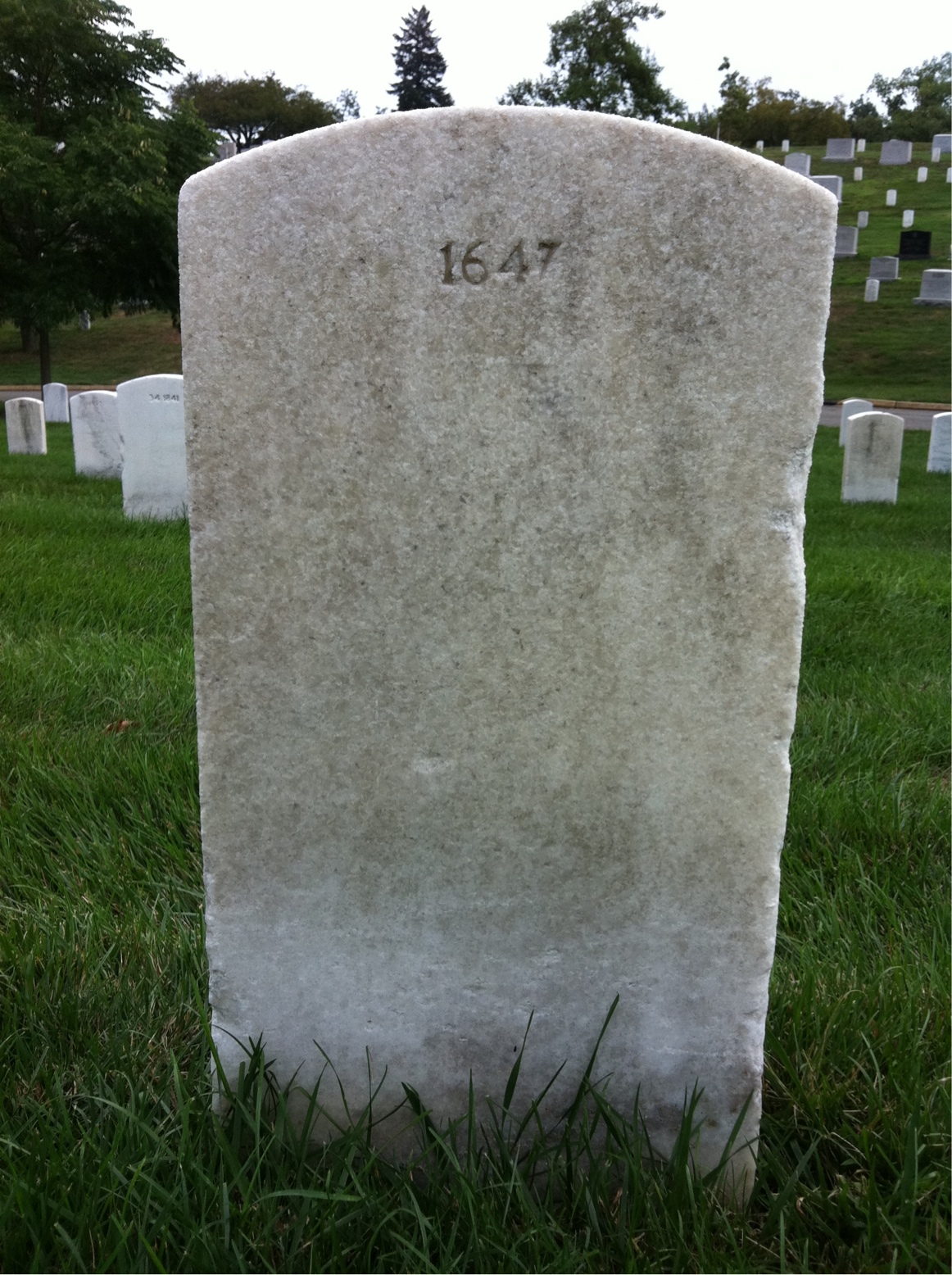 Back of headstone — John D Collins
