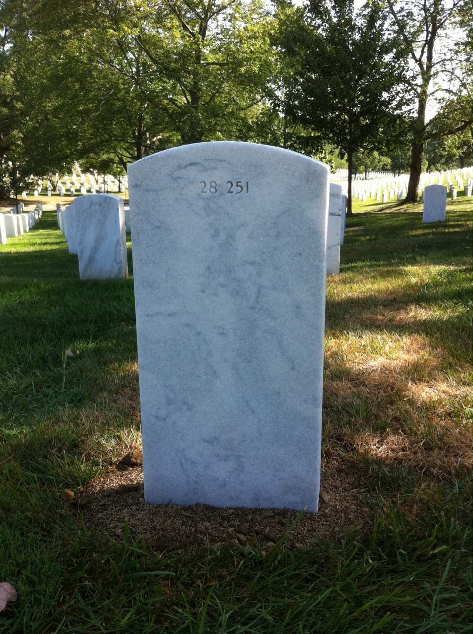 Back of headstone — Richard Harris