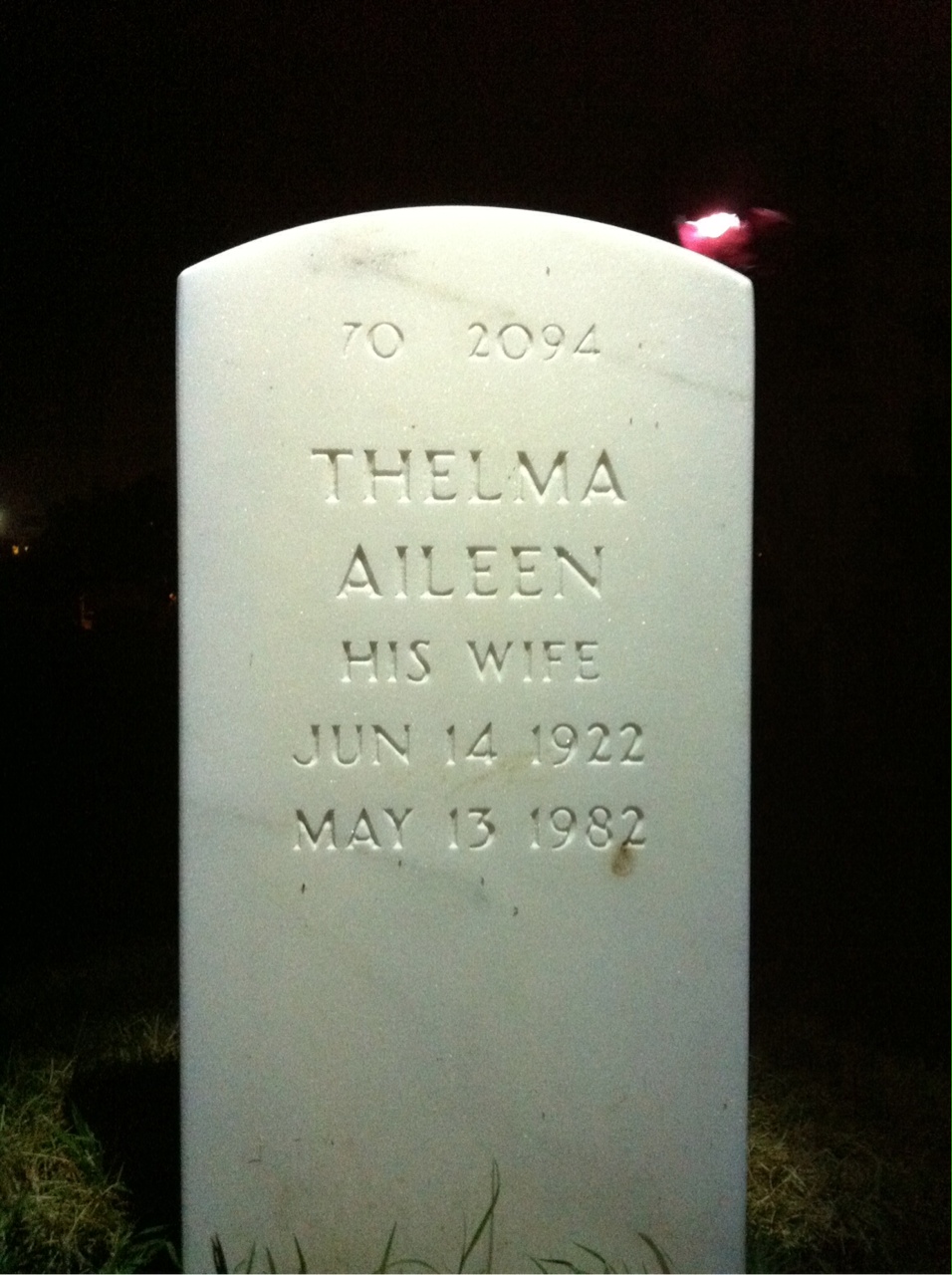 Back of headstone — Albert Slaman