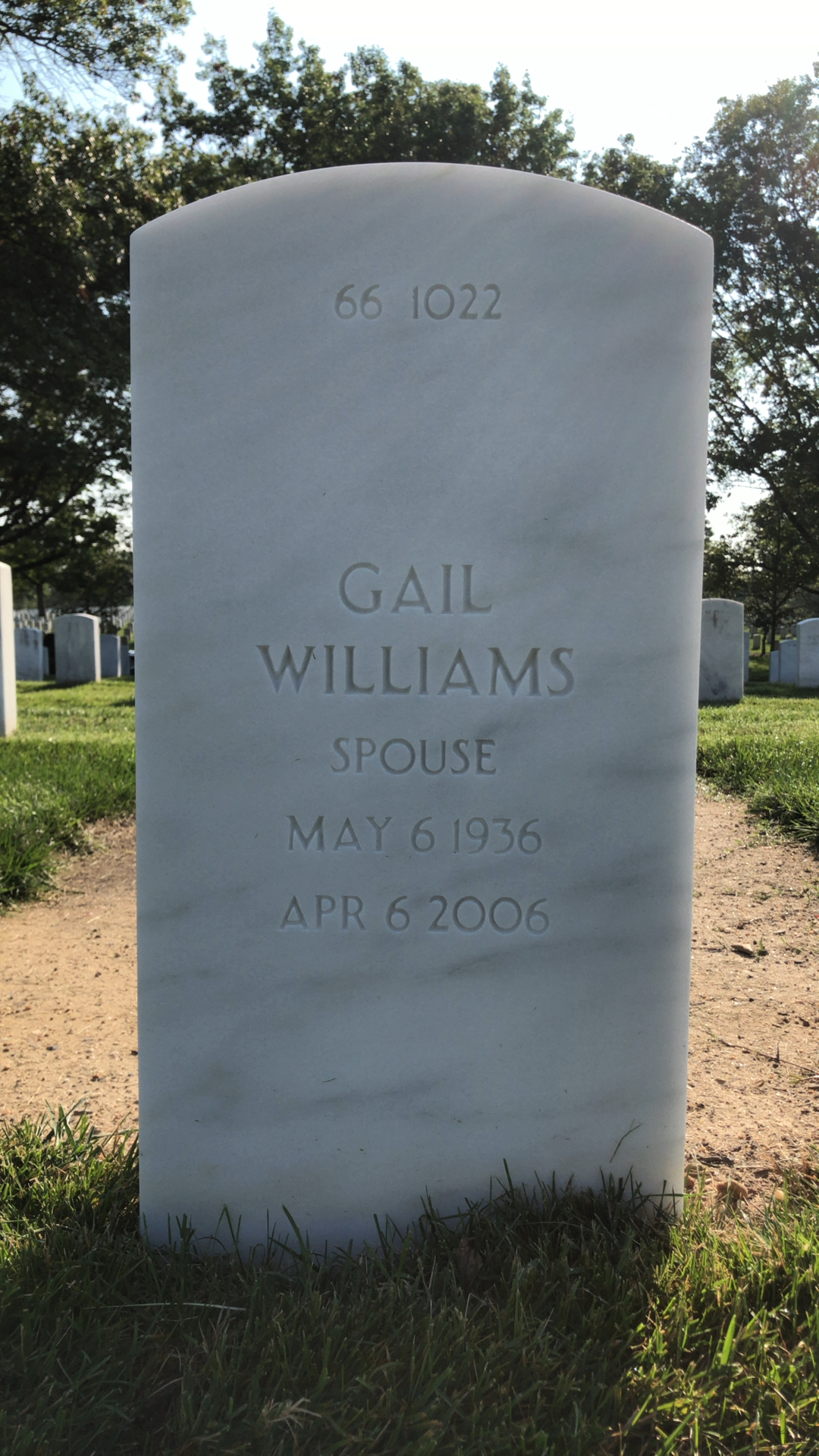 Back of headstone — Cloyd Pfister