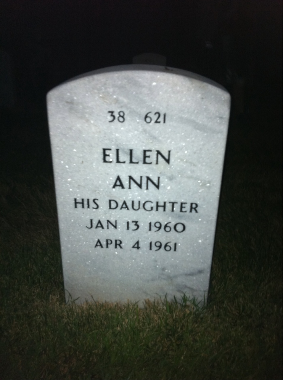 Back of headstone — Norman Effinger