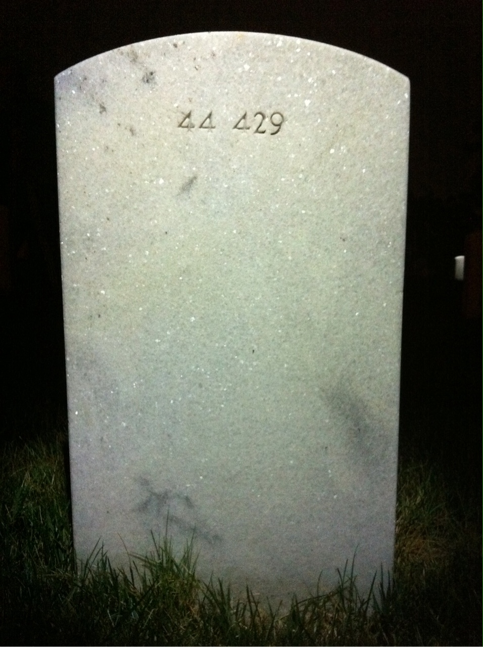 Back of headstone — Frieda Arvin
