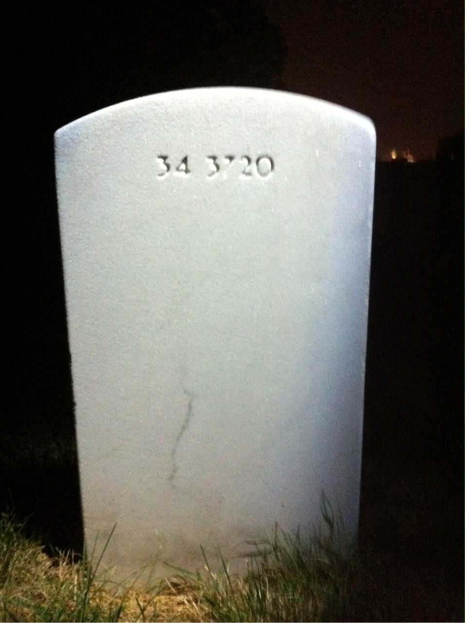 Back of headstone — Mary Mitchell