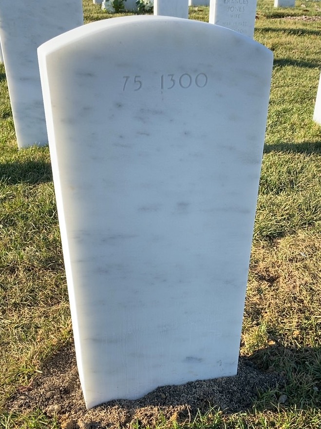 Back of headstone — David Althoff