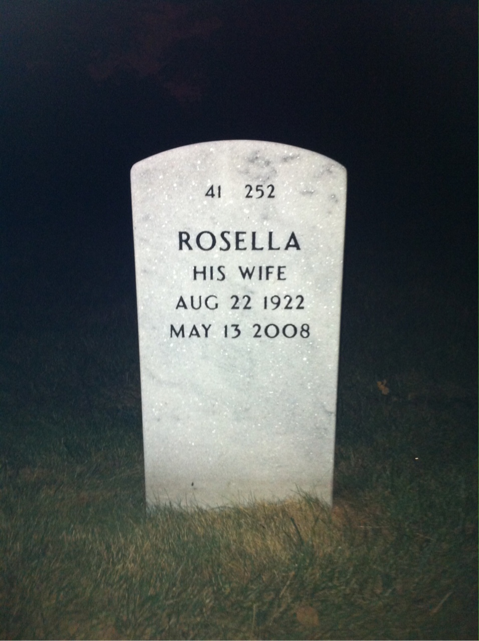 Back of headstone — Bryant Snider