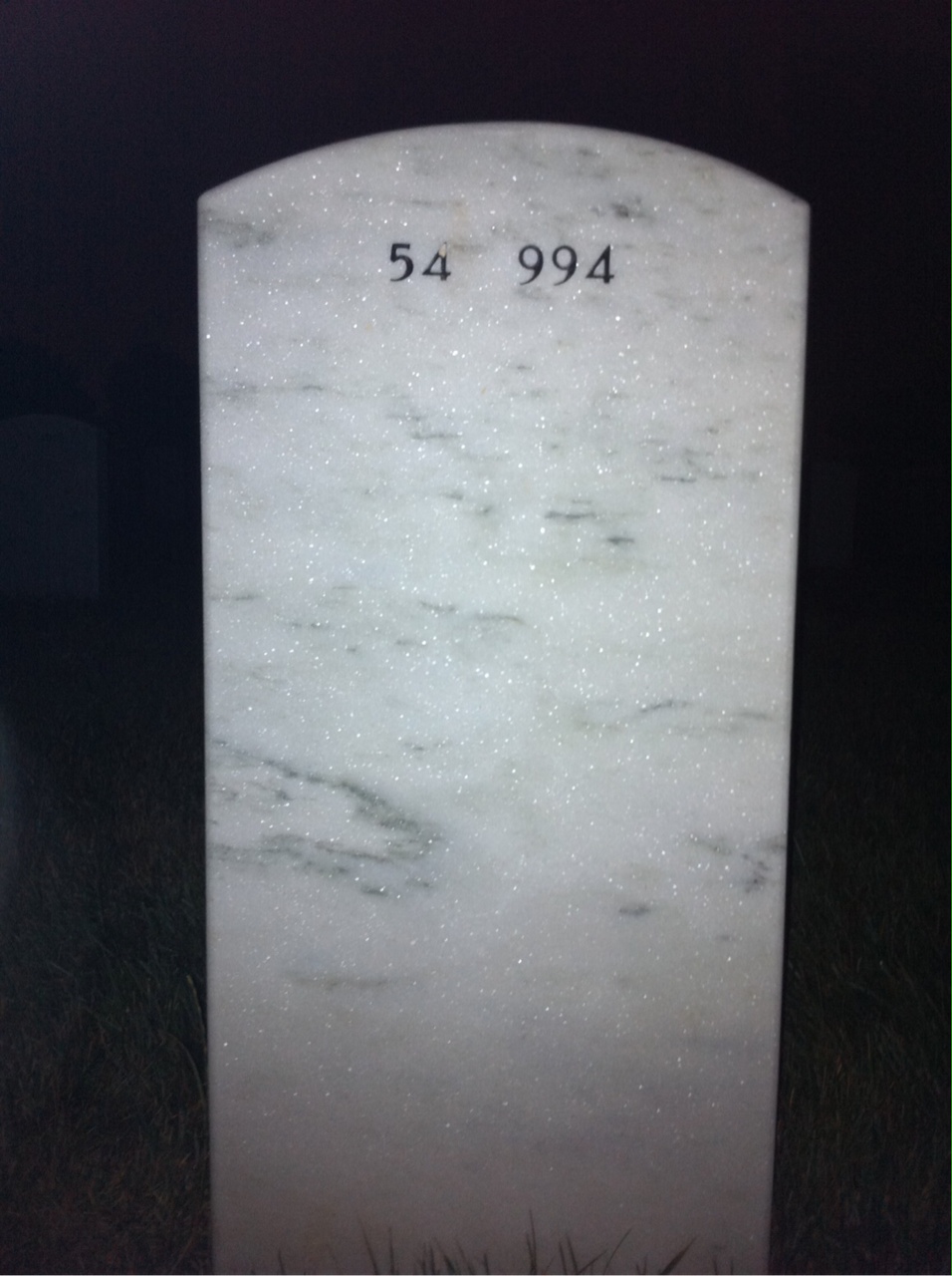Back of headstone — Phillip Kersh