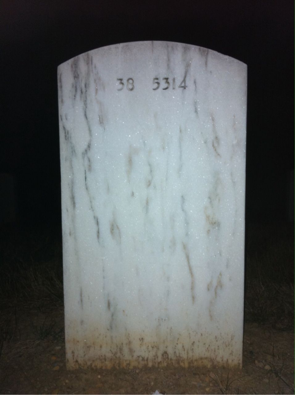 Back of headstone — Martha Beeker