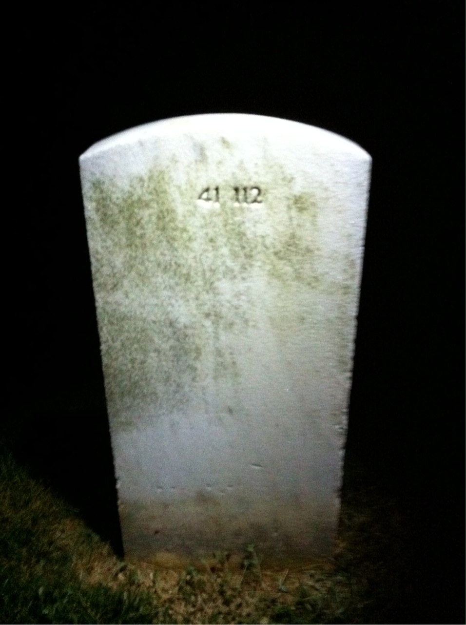 Back of headstone — William Albert