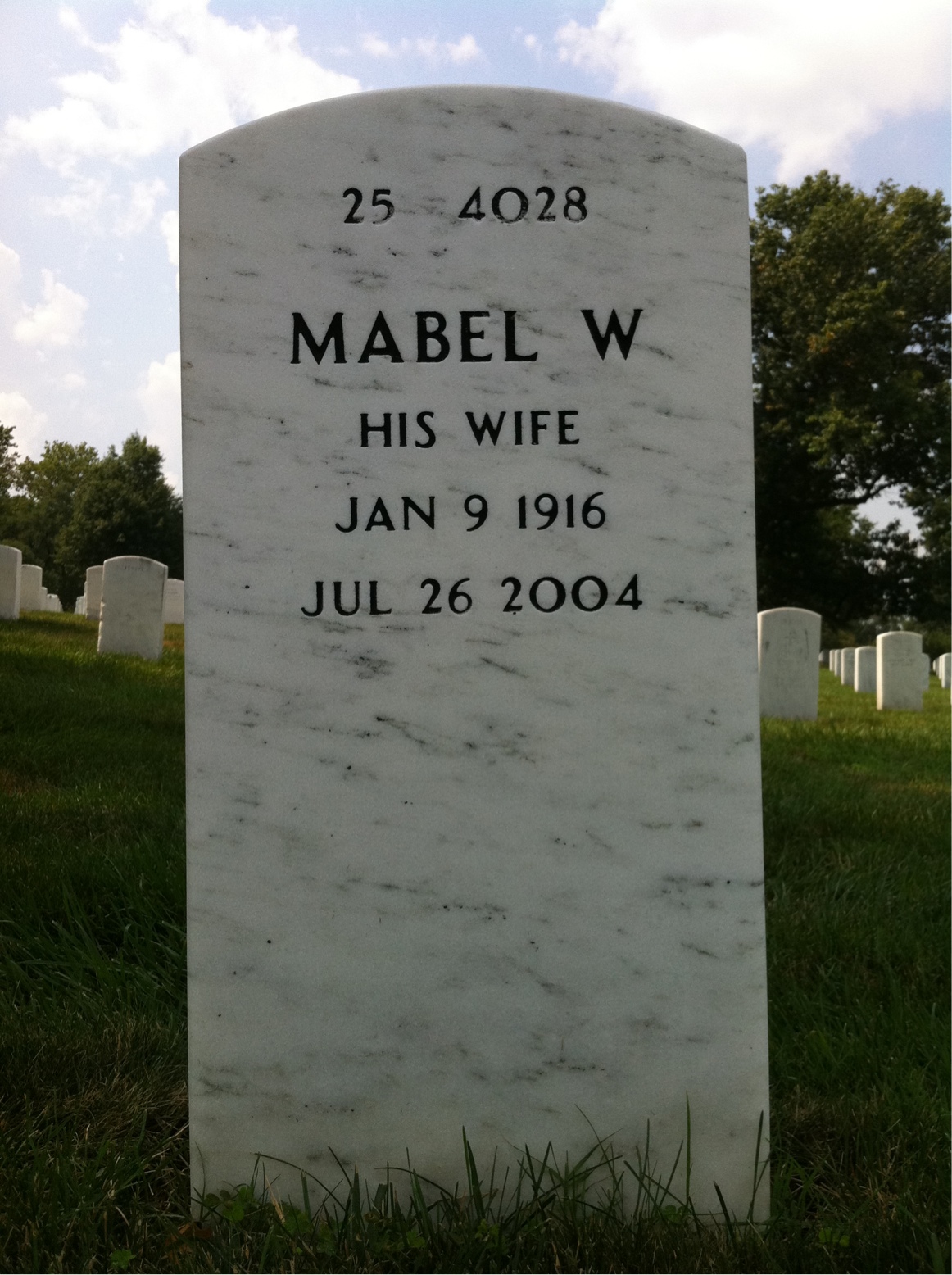 Back of headstone — William Campbell