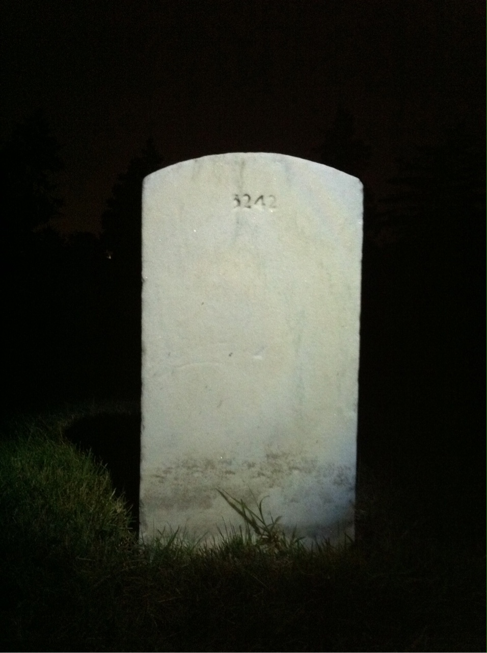 Back of headstone — John Baum