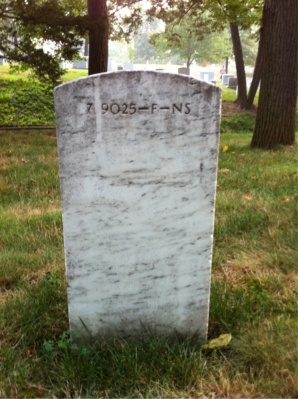Back of headstone — Bess Monell