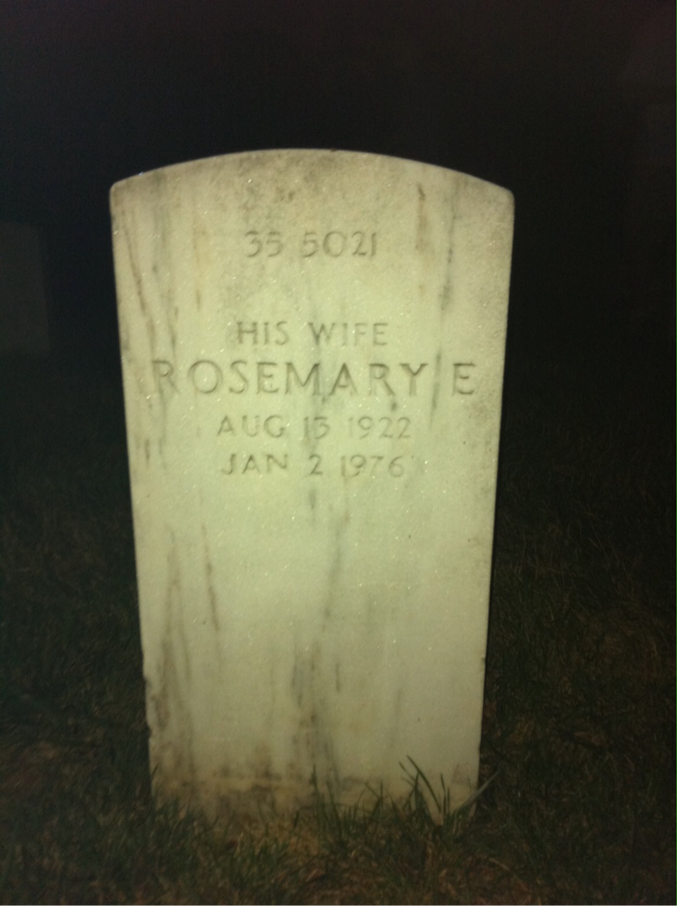 Back of headstone — John Morwood