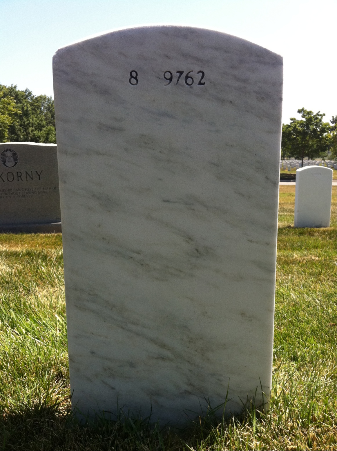 Back of headstone — Willie E Rodgers