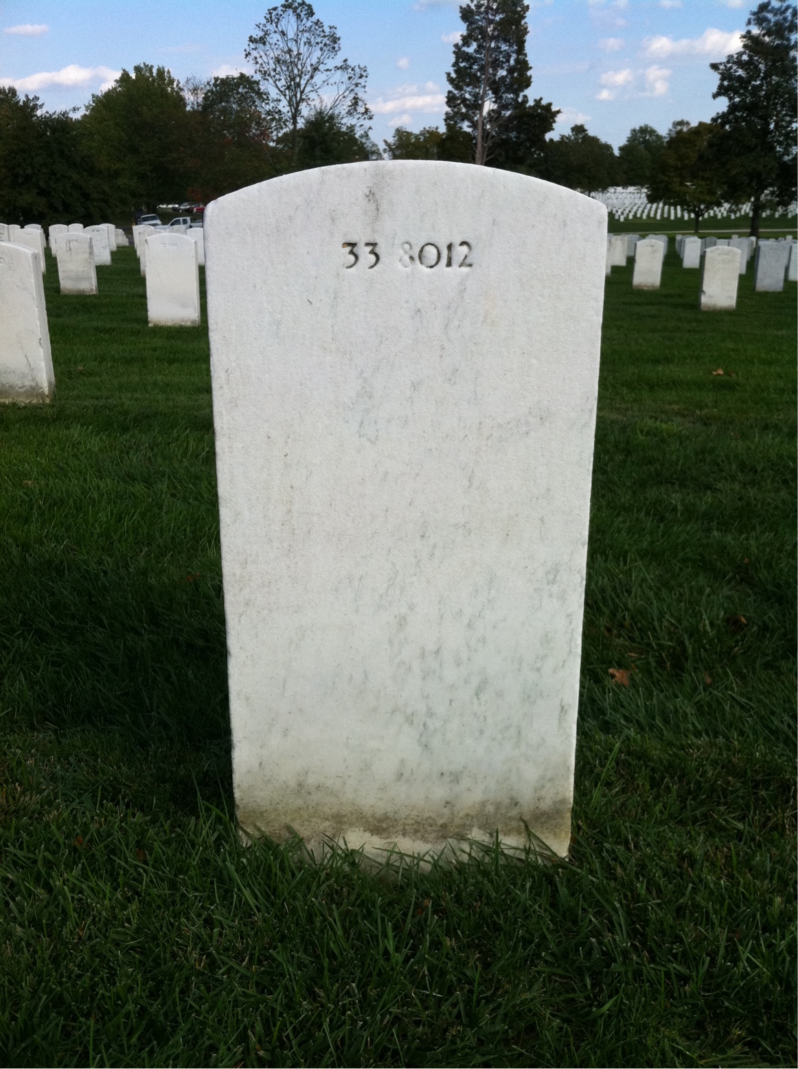 Back of headstone — Kevin Moon