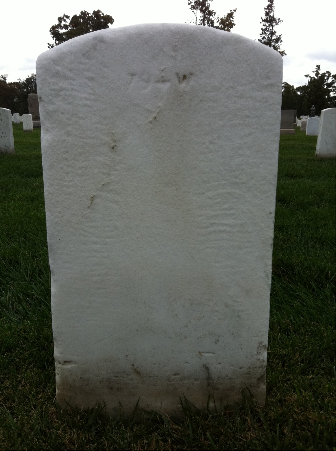 Back of headstone — James Mock