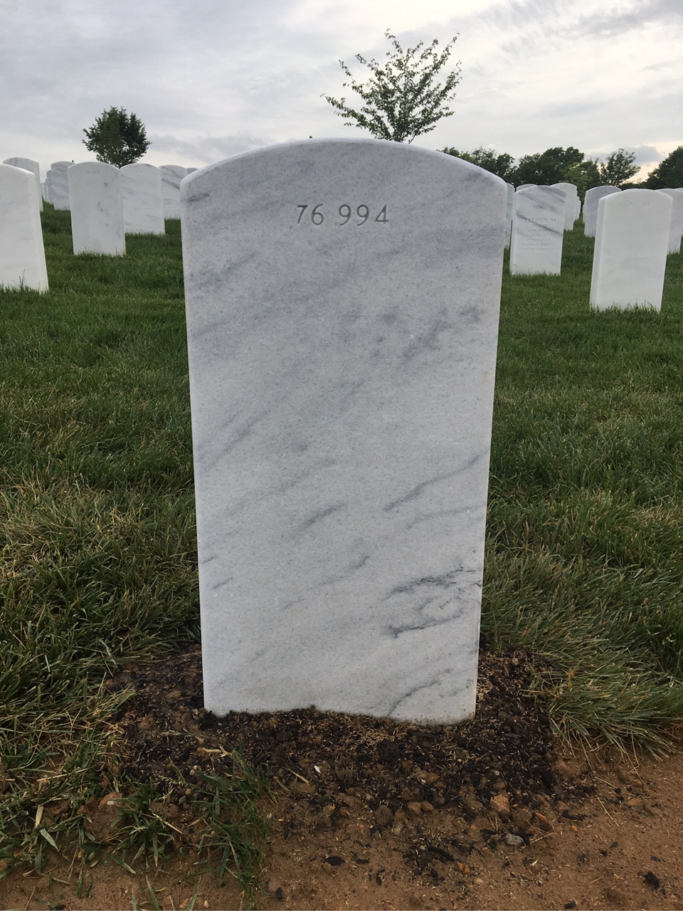 Back of headstone — William Millican