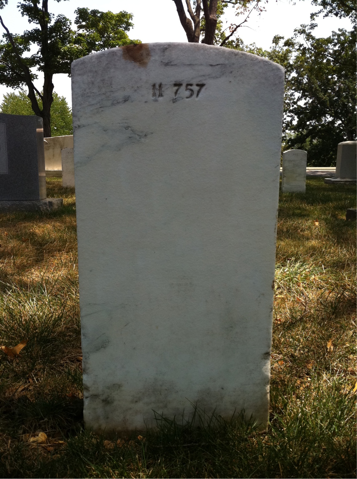 Back of headstone — Irene Baker