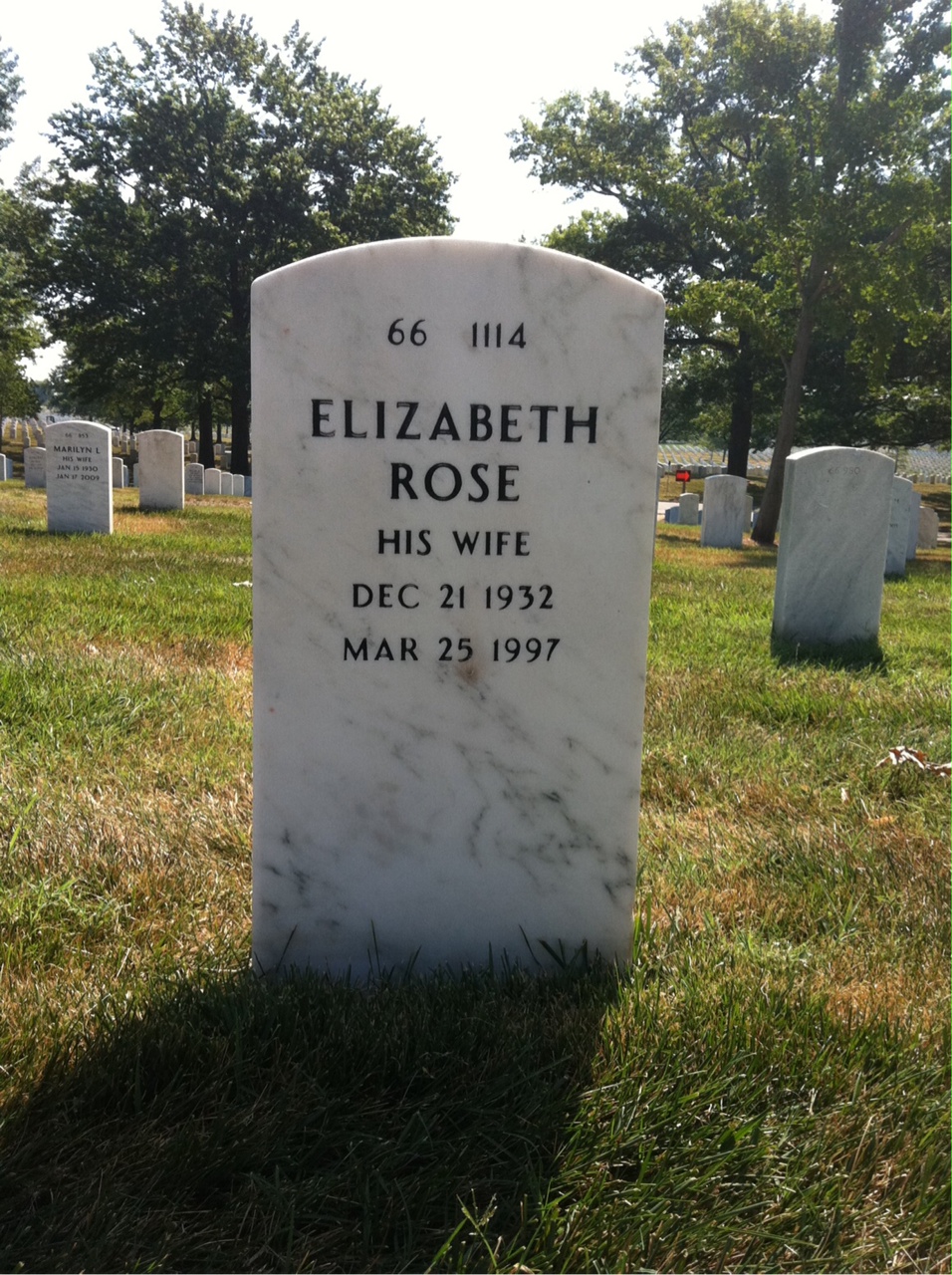 Back of headstone — Richard Riehl
