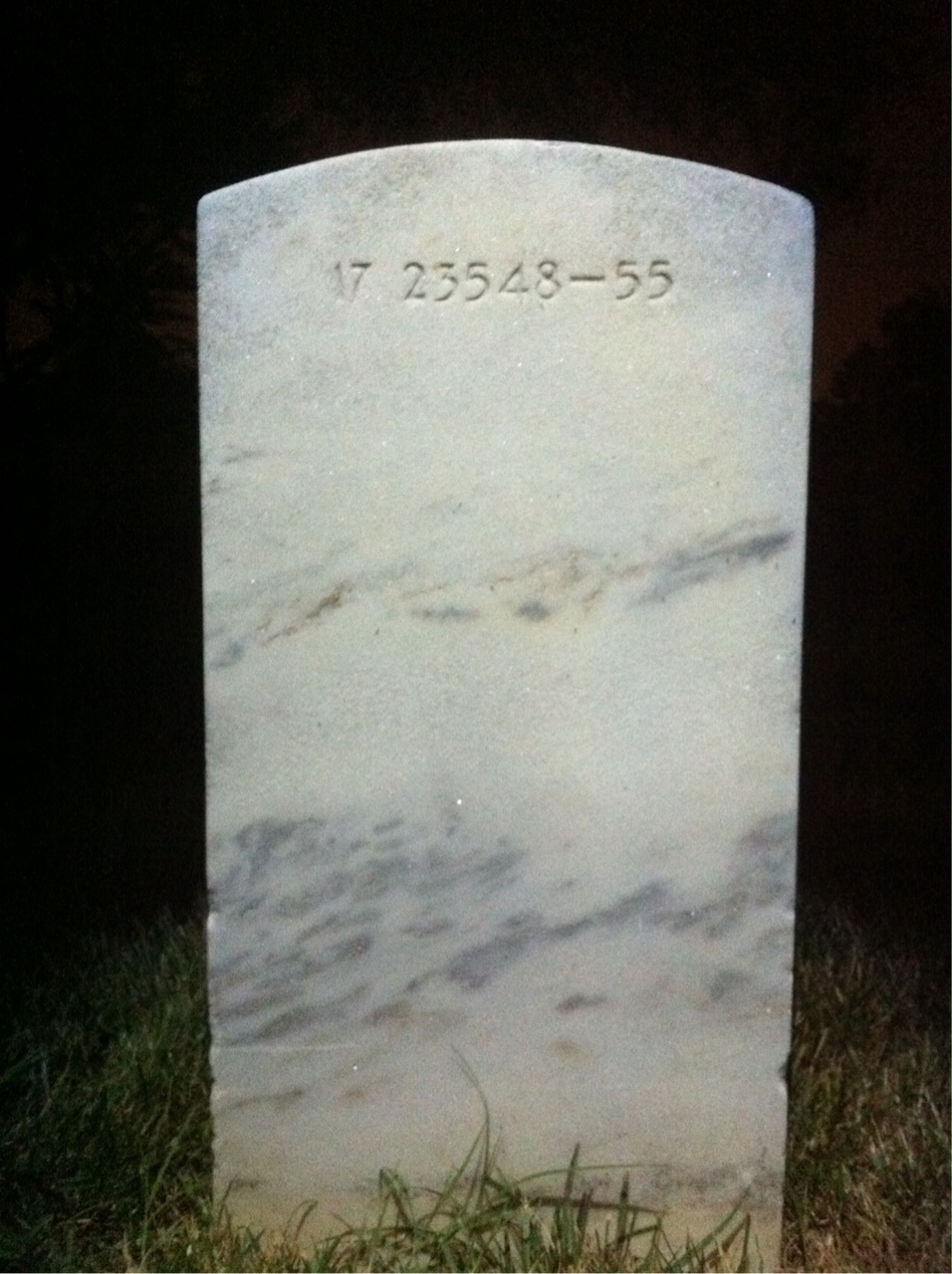 Back of headstone — Robert Bagnall