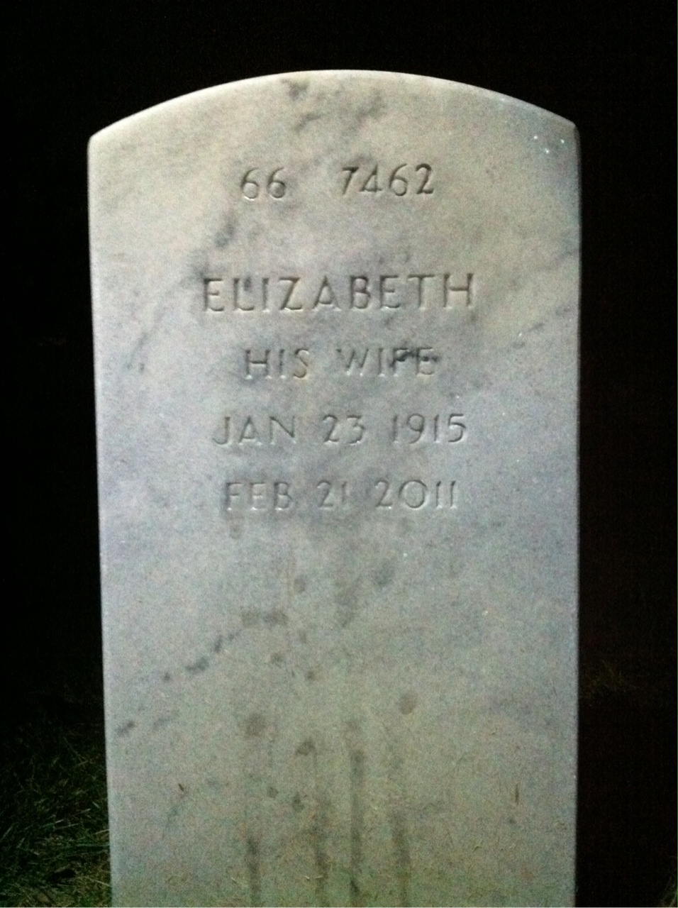 Back of headstone — Charles Denholm